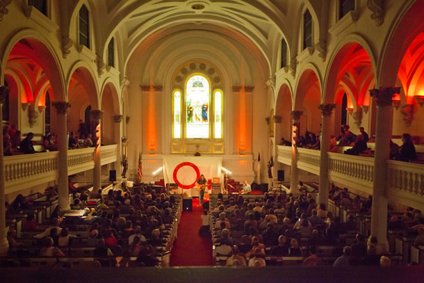 The 17th century Old Dutch Church in uptown Kingston is one of many venues for the O+ festival, happening Oct 11-13