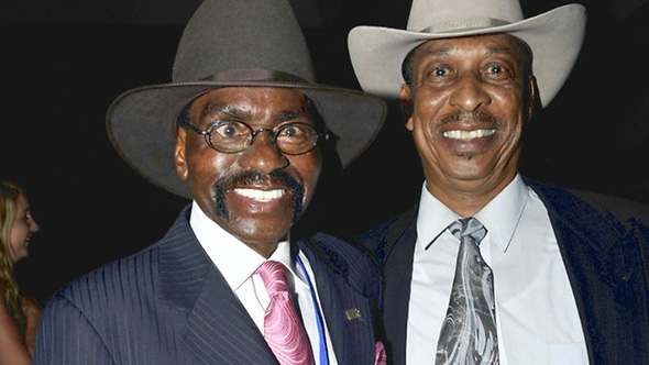 Rubin 'Hurricane' Carter and his friend and co-defendant John Artis at the News International Justice Conference. Photo by Alf Sorbello Source: PerthNow .