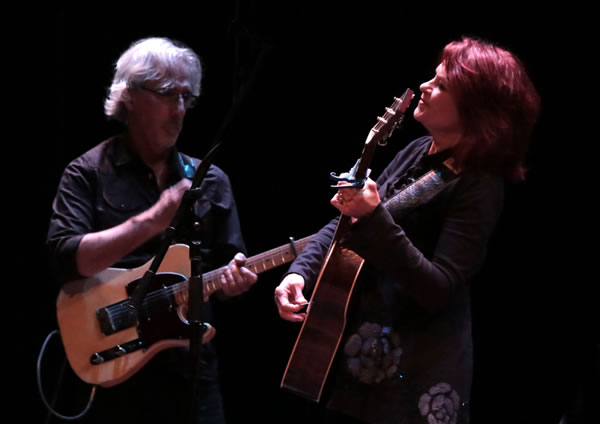 Rosanne Cash and her husband, friend and producer, John Leventhal performing at the Bardavon Opera House in late 2014. Photo by Eric Francis.