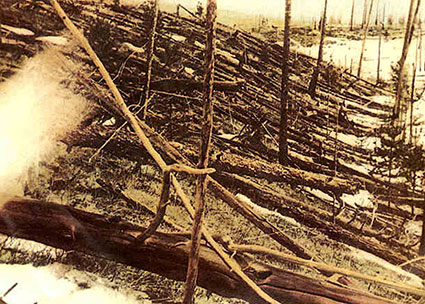 Tunguska in 1929. Photo from Leonid Kulik's expedition.