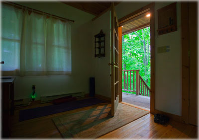 The open door of the Hermitage at Omega Institute. What door will you open? Your Libra Reading will have clues. Photo by Eric Francis.